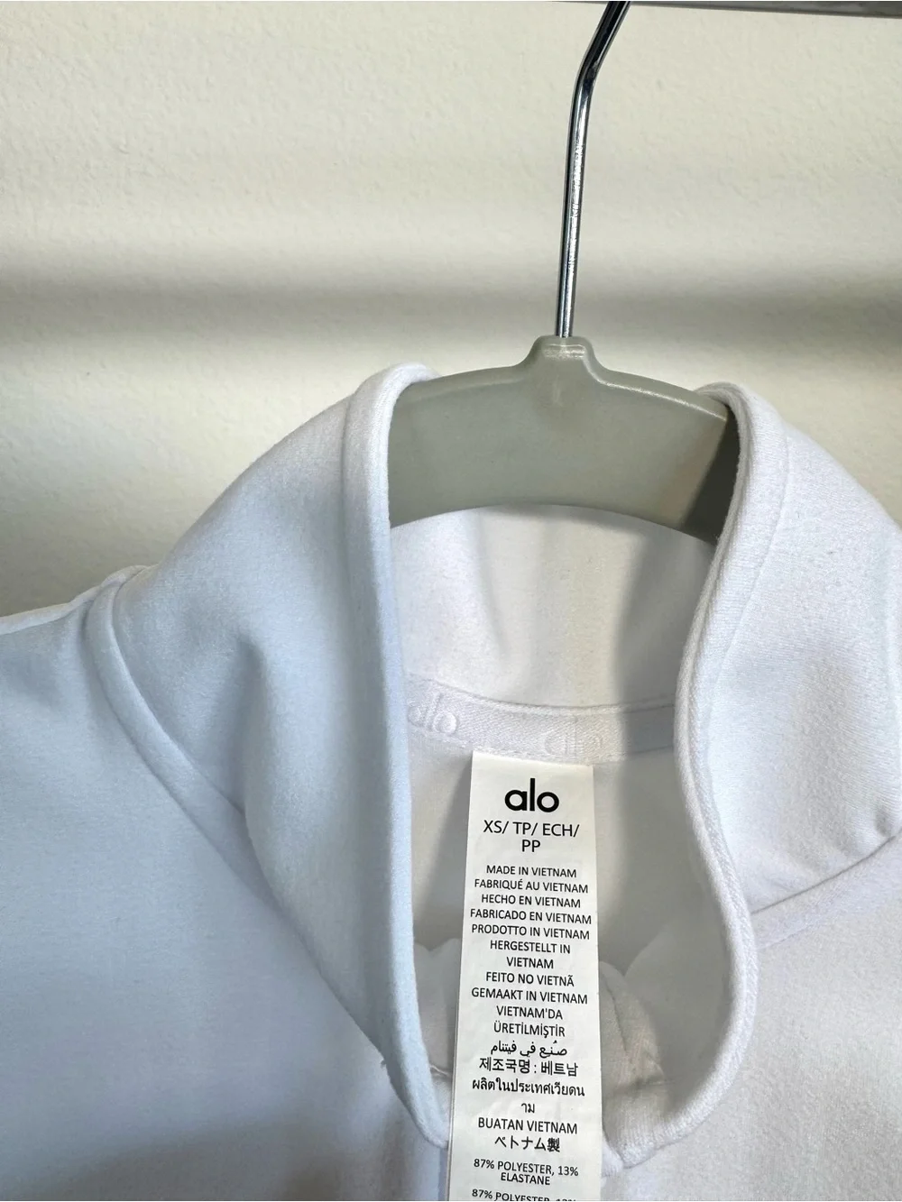 ALO Yoga Alosoft 1/2 Zip Rapid Pullover White XS